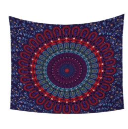 Blue Vanitas Mandala Tapestry