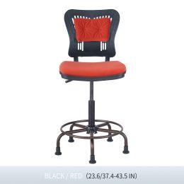 DRAFTING CHAIR/BAR STOOL (Color: Red)